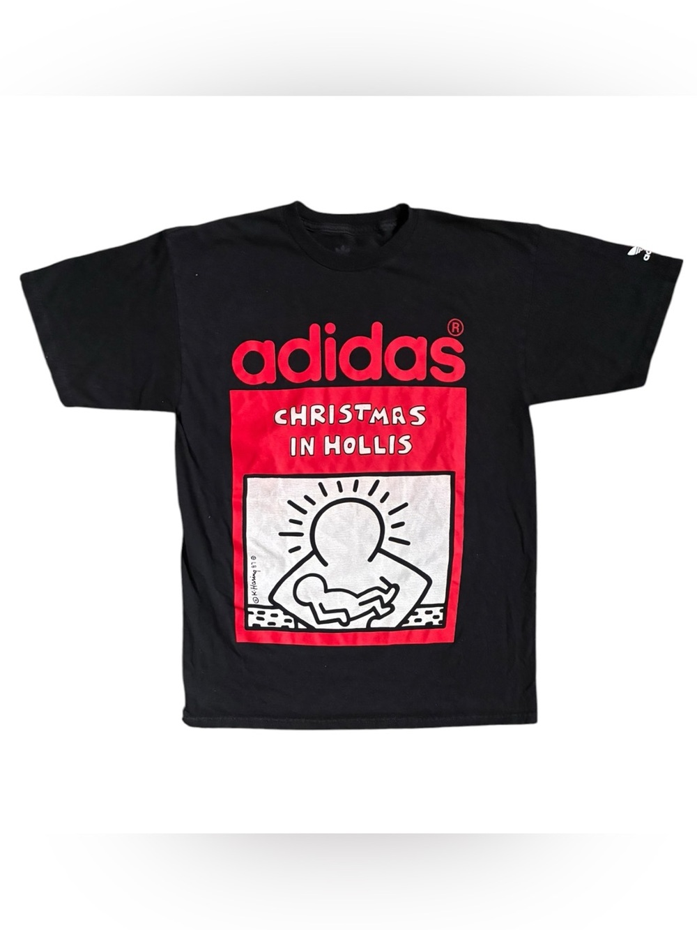 Adidas x Run D.M.C x Keith Haring Christmas In Hollis Short Sleeve Shirt